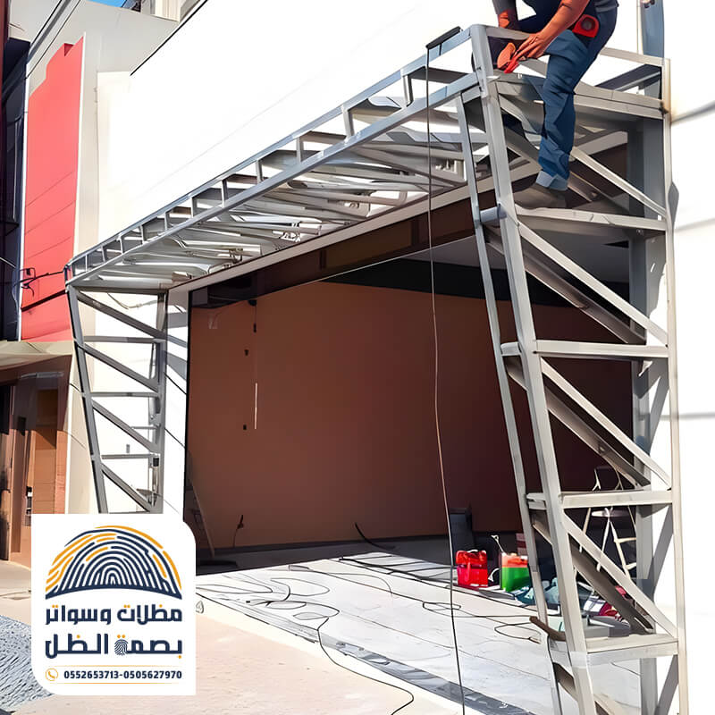 تركيب كلادينج لوحات محلات من مؤسسة بصمة الظل