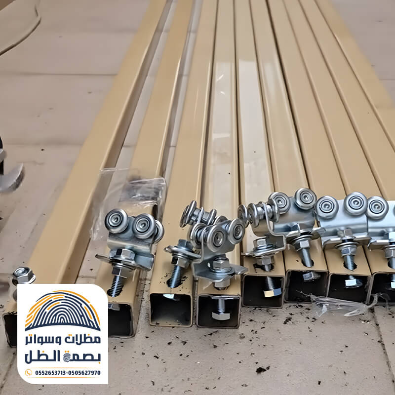 تركيب مظلات سحب يدوي بعجلات قوية وهيكل قوي جدا