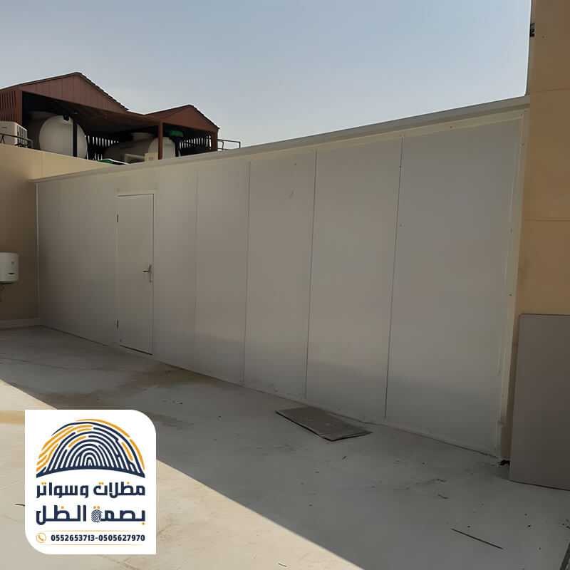 تركيب ملاحق ساندوتش بانل بالرياض لدى مؤسسة بصمة الظل